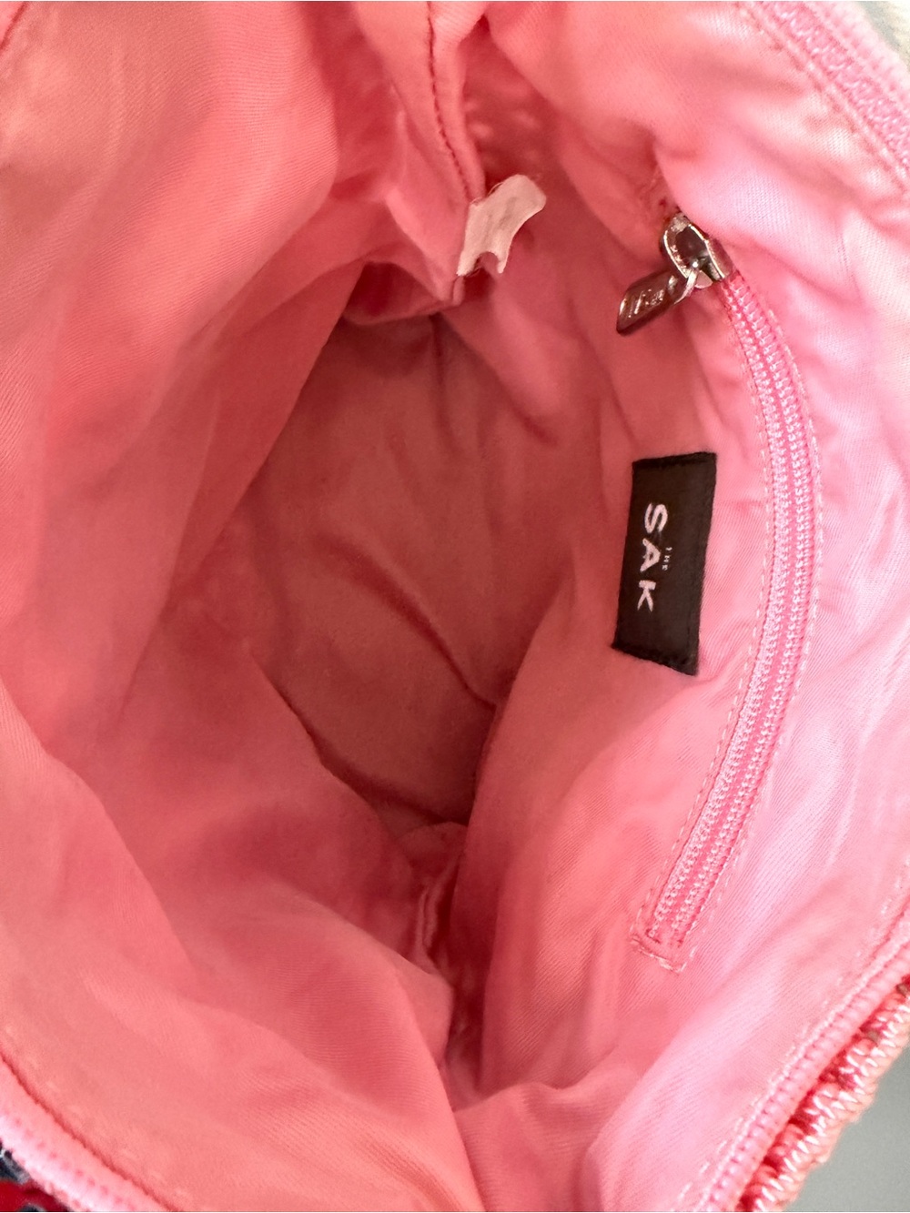 The Sak Pink Crochet Crossbody Bag - Picture 6 of 7